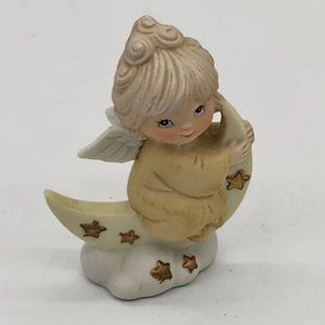Lefton Paradise Bound Angel on Crescent Moon Yellow Christopher Collection 00180